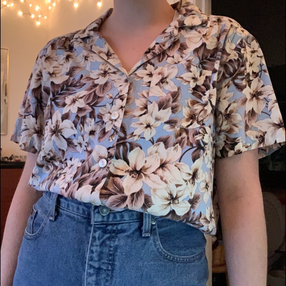 Button up floral shirt